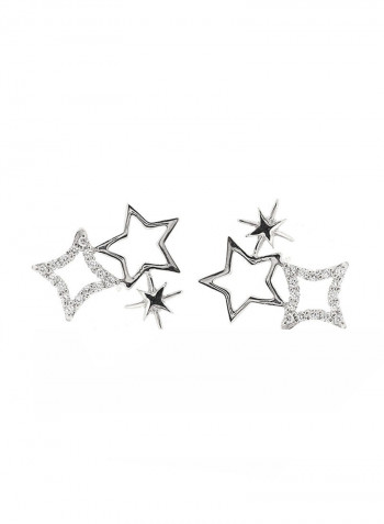 Sterling Silver Metal Stud Earrings