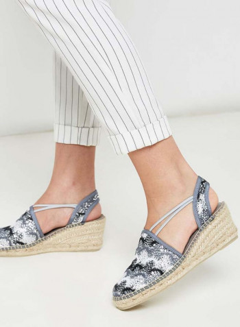 Tania Dubai Wedge Sandals Silver