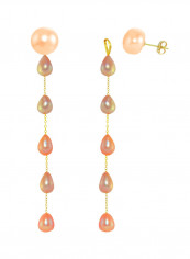 18 Karat Solid Yellow Gold 7 mm Pearls Detachable Earrings