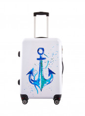 Anemoss Anchor Rolling Luggage 24-Inch White/Blue/Black