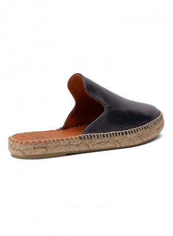 Ona-P Leather Slip-on Mule Espadrille Lead