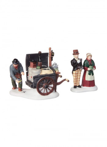 2-Piece The Coffee Stall Figurine Multicolour 3.45x1.97x2.5inch