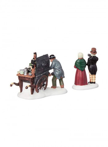 2-Piece The Coffee Stall Figurine Multicolour 3.45x1.97x2.5inch