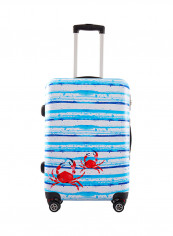Anemoss Crab Cabin Trolly Bag - 24-Inch White/Blue/Red