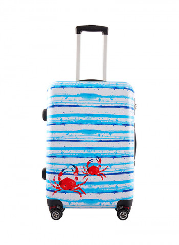 Anemoss Crab Cabin Trolly Bag - 24-Inch White/Blue/Red