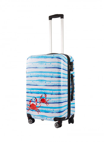 Anemoss Crab Cabin Trolly Bag - 24-Inch White/Blue/Red