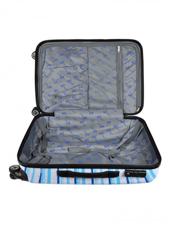 Anemoss Crab Cabin Trolly Bag - 24-Inch White/Blue/Red