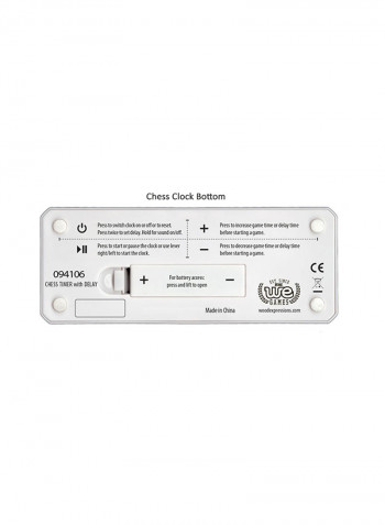 Digital Chess Timer With Delay Button