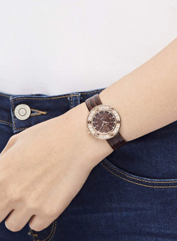 Women's Leather Analog Watch LS1156ROO