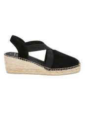 Tona Suede Elastic Strap Wedge Espadrille Black reviews Tona Suede Elastic Strap Wedge Espadrille Black
