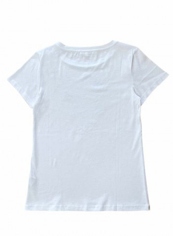 Solid Pattern Casual T-Shirt White