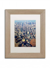 Lower Manhattan Birch Frame Wall Art Multicolour 11 x 14inch