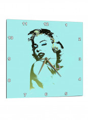 Marilyn Monroe Printed Wall Clock Blue 10 x 10inch