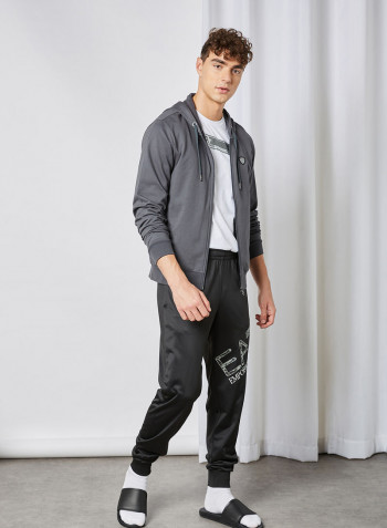 Basic Zip-Through Hoodie Antracite