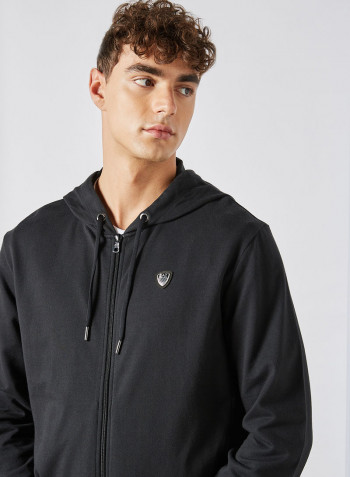 Zip-Up Hoodie Black