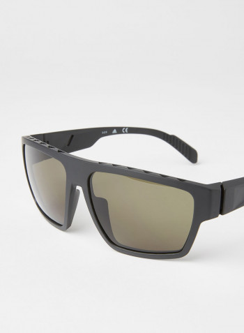 Men's Rectangular Frame Sporty Sunglasses