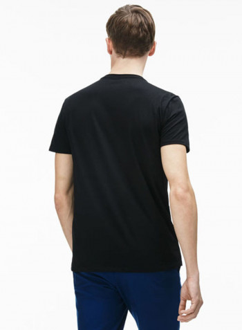 Crew Neck T-shirt Black/Green/White