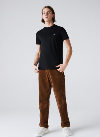 Crew Neck T-shirt Black/Green/White