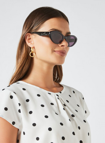 Women's Full Rim Acetate Cat Eye Sunglasses - Lens Size: 52 mm