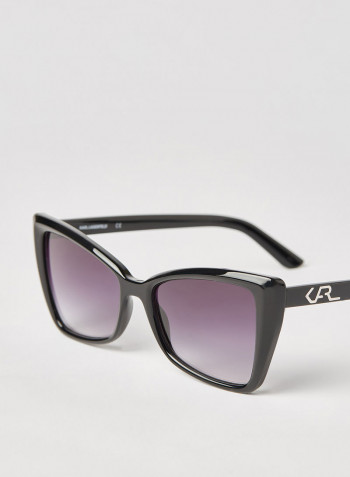 Women's Full Rim Injected Butterfly Sunglasses - Lens Size: 55 mm