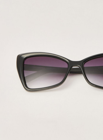 Women's Full Rim Injected Butterfly Sunglasses - Lens Size: 55 mm