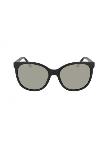 Women's Full Rim Injected Round Sunglasses - Lens Size: 55 mm