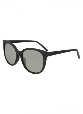 Women's Full Rim Injected Round Sunglasses - Lens Size: 55 mm