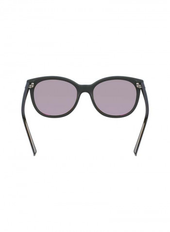 Women's Full Rim Injected Round Sunglasses - Lens Size: 55 mm