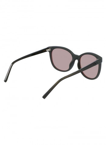 Women's Full Rim Injected Round Sunglasses - Lens Size: 55 mm