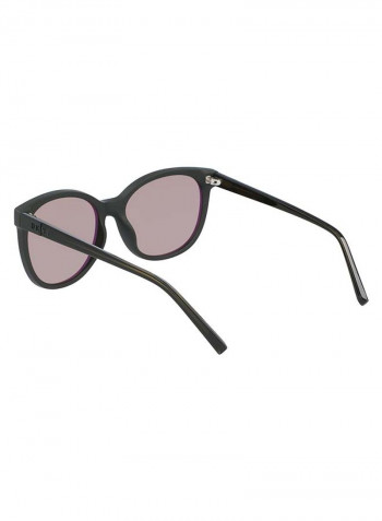 Women's Full Rim Injected Round Sunglasses - Lens Size: 55 mm