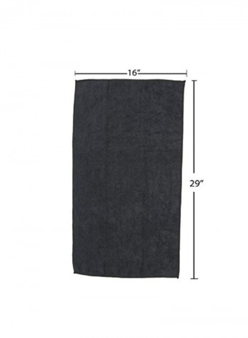 10-Piece Microfiber Hair Drying Towel Set Black