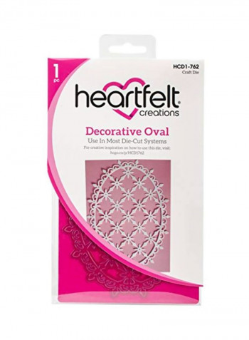 Decorative Oval Emboss Dies Pink