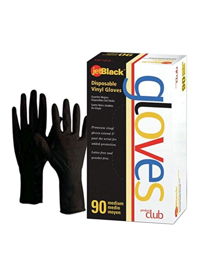 Jetblack Vinyl Gloves Black