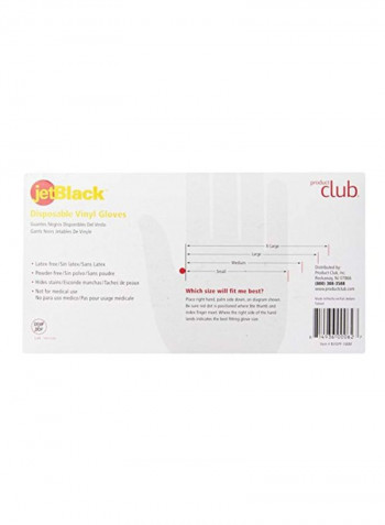 Jetblack Vinyl Gloves Black