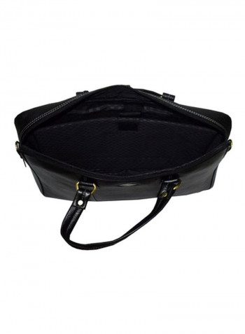 Leather Bag Fits 17.5 Inches Laptop Black