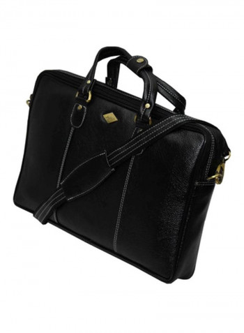 Leather Bag Fits 17.5 Inches Laptop Black