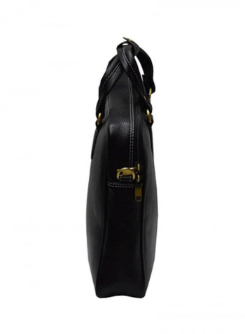 Leather Bag Fits 17.5 Inches Laptop Black