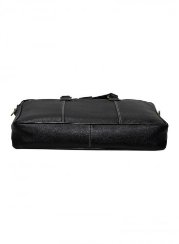 Leather Bag Fits 17.5 Inches Laptop Black