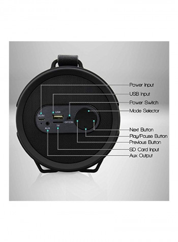 Portable Bluetooth Boombox Set PBMSPG7 Black