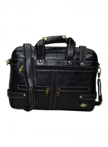 Leather Bag Fits 15.6 Inches Laptop Black