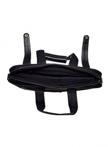 Leather Bag Fits 15.6 Inches Laptop Black