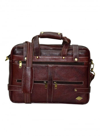 Leather Bag Fits 15.6 Inches Laptop Brown