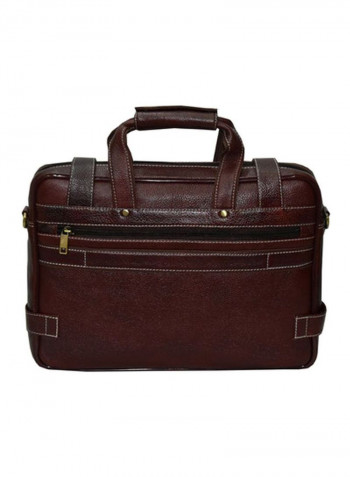 Leather Bag Fits 15.6 Inches Laptop Brown