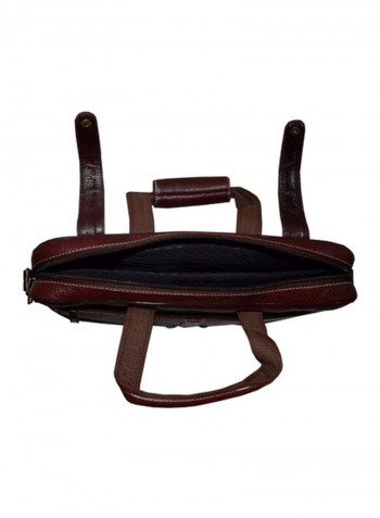 Leather Bag Fits 15.6 Inches Laptop Brown