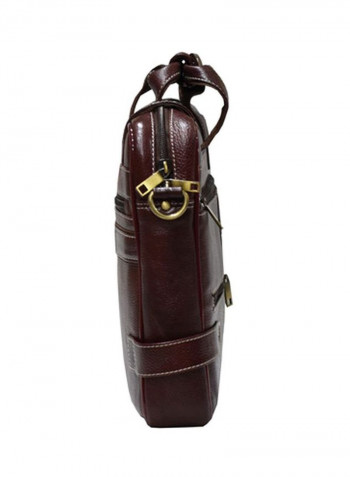 Leather Bag Fits 15.6 Inches Laptop Brown