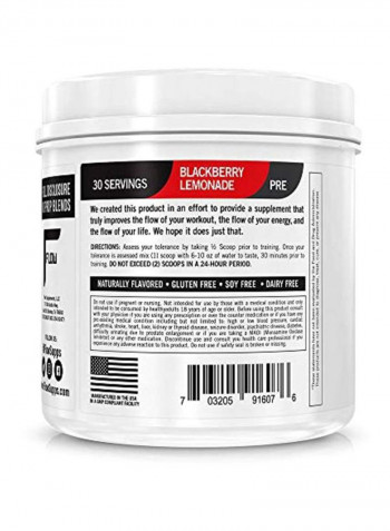 Pre Workout Dietary Supplement - BlackBerry Lemonade