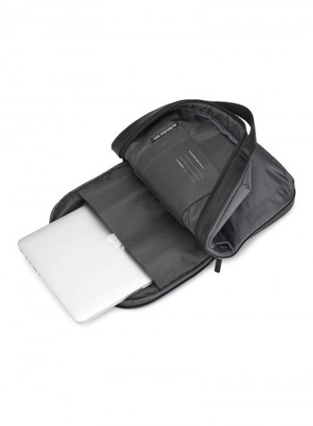 Waterproof Backpack For 15-Inch Laptop 35x27x9.5cm Grey/Black