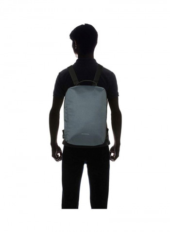Waterproof Backpack For 15-Inch Laptop 35x27x9.5cm Grey/Black