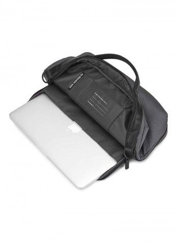 Waterproof Shoulder Bag For 13-Inch Laptop Grey/Black