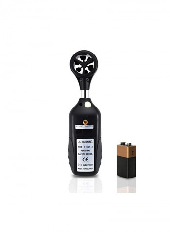 Digital Anemometer And Thermometer Black